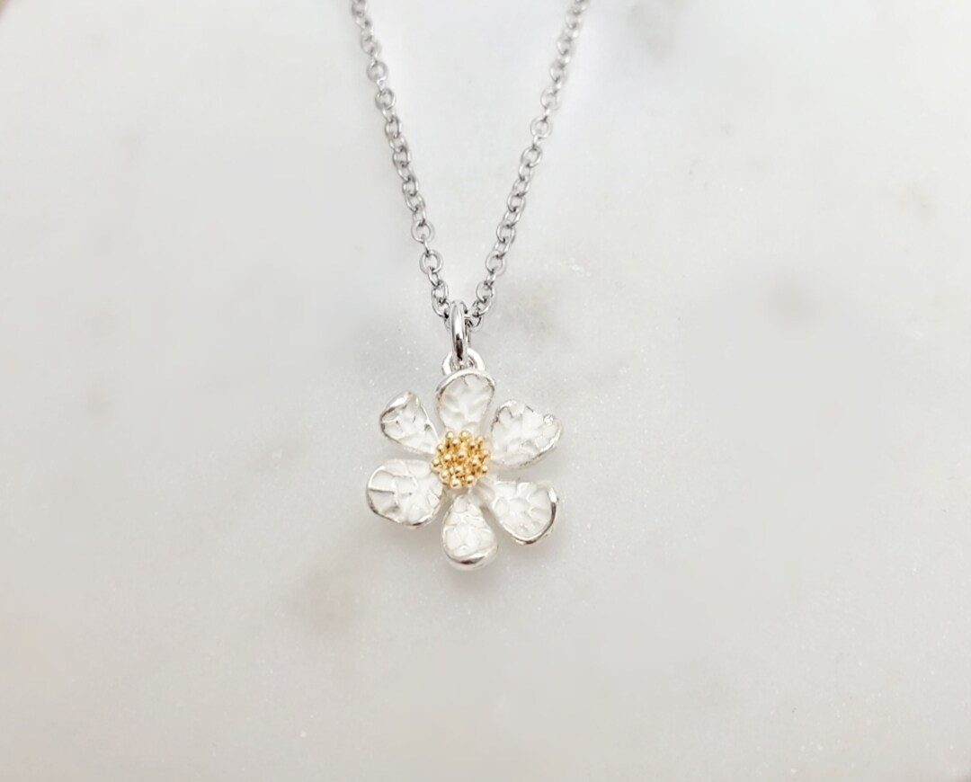 APOLOGY JEWELRY GIFT for Her, Silver or Gold White Daisy Necklace in Box, Sentimental I'm Sorry Gift for Girlfriend, I Apologize EH2094 MakerPlace